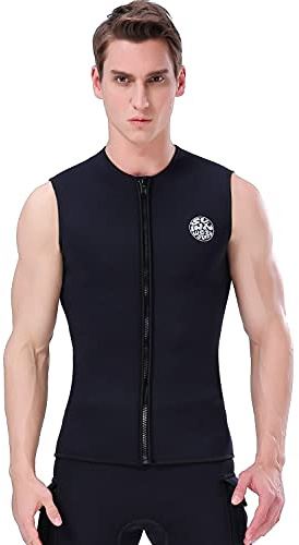 Wetsuit Vest Men 3mm Neoprene top Sleeveless Jacket for Men Diving Surfing Swimming Sailing L Size