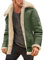 Modaworld Wildlederjacke Herren Winter Winterjacke Herren Mit Fell Hochwertiges Stehkragen Lederjacke Bomberjacke Winter Lammfell Mantel Trucker Jeansjacke Feldjacke MilitäRmantel ÜBerzieher