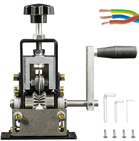 Maquina Pelacables Cobre Automático Manual, 1-25 mm Pela Cables de Electricidad, Cable de 1-25 mm de Diámetro con Manivela, Maquina de Pelar Profesional