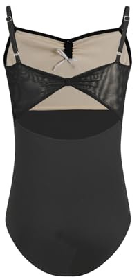 HIPPOSEUS Adorable and Comfortable Girls Ballet Leotards - Suitable for Dance and Gymnastics,JL06S-Black,8-10Years