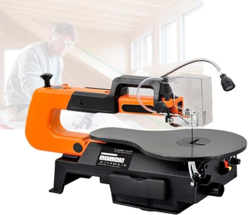 Electric Scroll Saw - Adjustable Speed with Pin & Pinless Blades, 50mm Cutting Capacity for Woodworking and DIY Crafts
