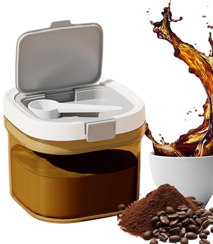 Zahoken Milk Powder Dispenser - Portable Milk Powder Storage Box,Stackable Holder Food Storage Reserve Box with Scoop for Nursery Refrigerator Travel Feeding Kitchen