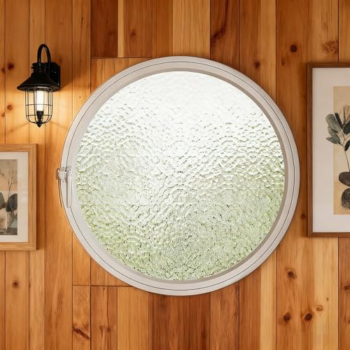 Finestra Rotonda A Giroletto,Finestra Seminterrato,Finestre Di Ventilazione Girevoli A 360°,Per Bagno,Camera Da Letto, Soggiorno Cucina(White2,70cm/27.5in)