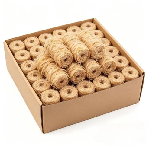Fire Lighters for Wood Burners, 200 Pack Natural Firelighters | Wood Wool & Wax Long Burning Fire Starters for Log Burner, Pizza Oven, BBQ, Garden Fire Pit | Odourless, Eco Friendly Kindling (100pcs)