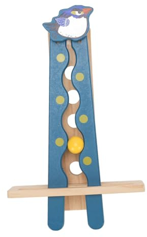 Jouet de Chute de Balle en Bois, Jeu Interactif Anti-Stress pour Enfants et Adultes, Jouet de Course de Balle en Bois de Hêtre pour Le Plaisir en Famille