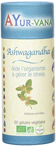 AYur-vana Ashwagandha Bio 60 Gélules Végétales de 545 mg