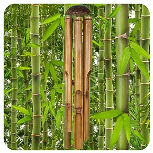 Windspiel Klangspiel Bambus Deko Mobile Klangröhren Klang-Spiel Entspannung Garten Türglocke Feng Shui 80 cm