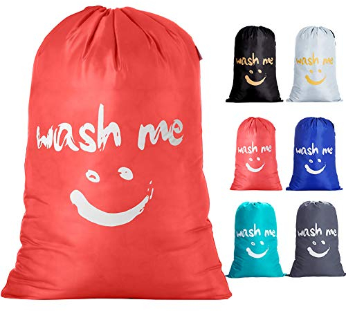 IHOMAGIC Wäschesack Reise Schmutzwäsche Wäschesammler Wäschetasche Wäschebeutel Groß Faltbarer Wäschekorb Aufbewahrungstasche Wäschetonne Wäschebox Outdoor Wäschebehälter Stoff 120L, Orange