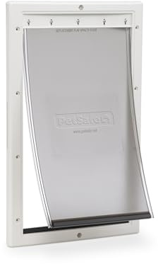PetSafe NEVER RUST Dog and Cat Door, Large, For Pets Up To 100 lb, Paintable, Easy DIY Installation, Closing Panel Included, Install in Interior and Exterior Doors or Walls, Durable, Adjustable Flap