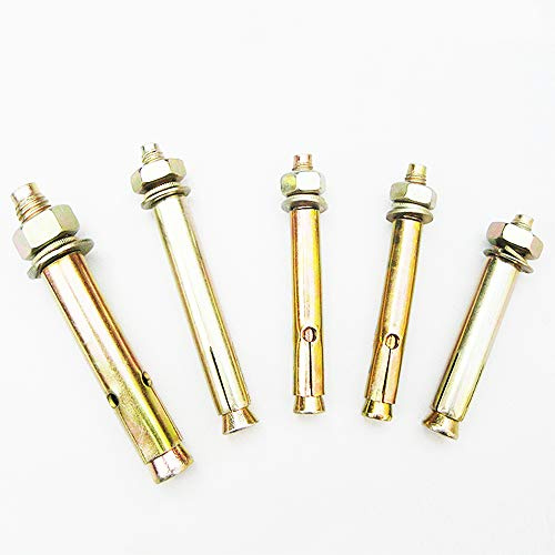10 pernos de anclaje de expansión, manga de fijación, pernos de tornillo de expansión de anclaje de hormigón, M12 x 100 mm