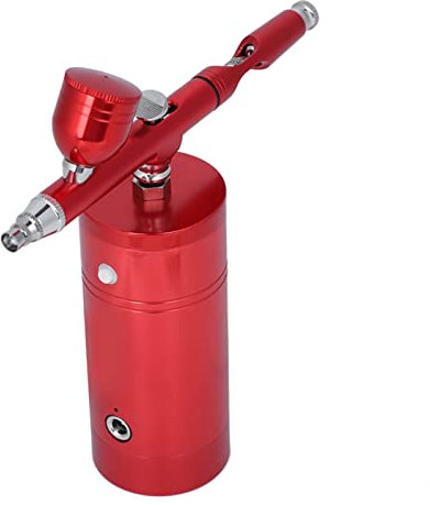 Tragbares Airbrush Tragbares Malerei Sprühpistolen -Set, Malerei Sprühpistolen -Kit -Malerei Sprüheset Painting Painting Set Kit Luftkompressor Malerei Sprühkuchen (Rot)