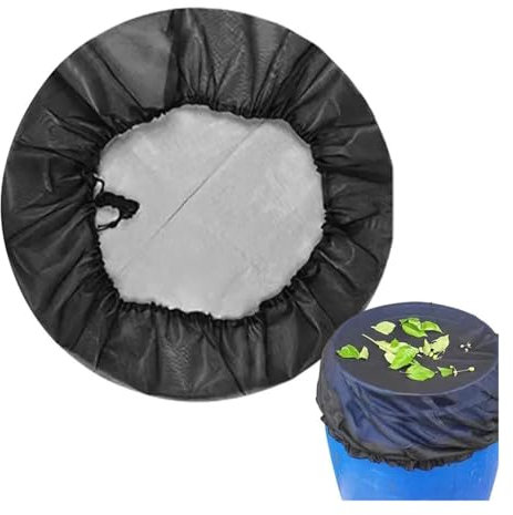 Coperchio a rete per barile a pioggia, 60/90/100CM Rete di copertura in rete for barili di pioggia Secchi di raccolta dell'acqua Copertura for serbatoio d'acqua Protezione for forniture da giardino(90