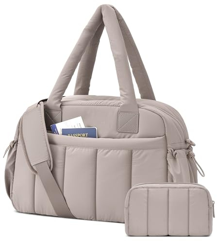 oscaurt Gym Bag for Women Lightweight Duffle Bag for Travel with Toiletry Pouch Water Resistant Carry On Weekender Overnight Duffel