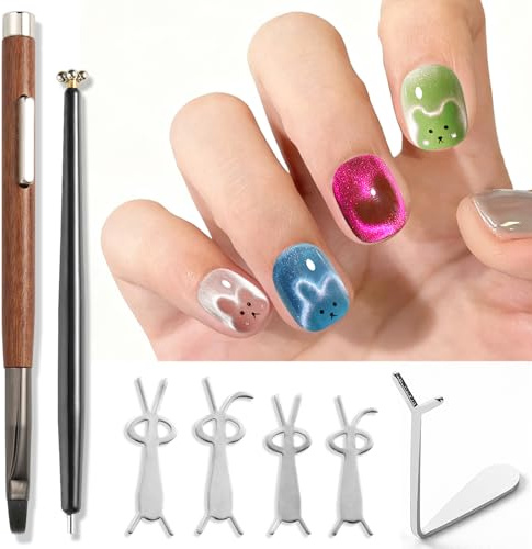 Furtherpretty Cat Eye Magnet Pen, 3-in-1 Magnetic Wand Brush Nail Art Tool