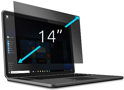 Kensington Blickschutzfilter für Laptops 14 Zoll, 16:9, Geeignet für Dell, HP, Lenovo, ASUS, Acer, DSGVO-konform, Für mehr Datensicherheit, Mit Blaulichtfilter und Blendschutz, 626462