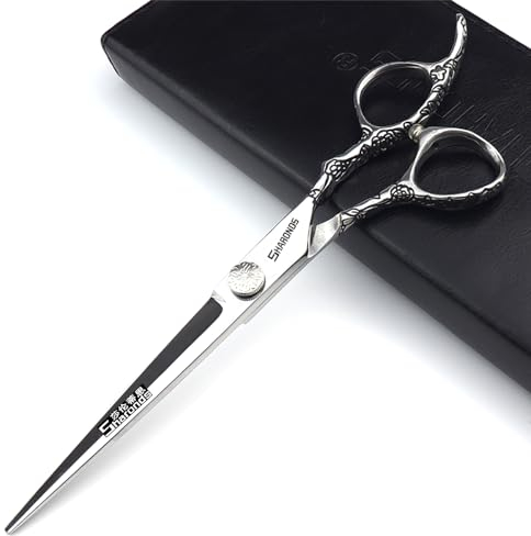 Ciseaux de coiffure professionnels japonais en acier inoxydable de 17,8 cm pour barbier