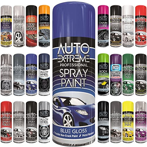 Classic Signature - 1 x Auto Extreme Blue Gloss Spray Paint 400ml, Professional Quality, Perfect Finish for Cars, Bikes,Vans, Metal, Wood