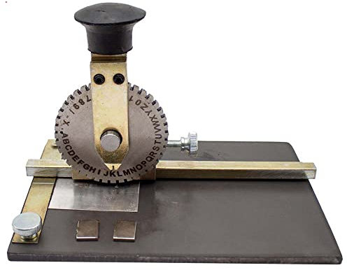 LeTkingok Macchina per Marcatura Manuale di Metalli Che Timbra La Macchina per Goffratura a Rilievo (5MM)