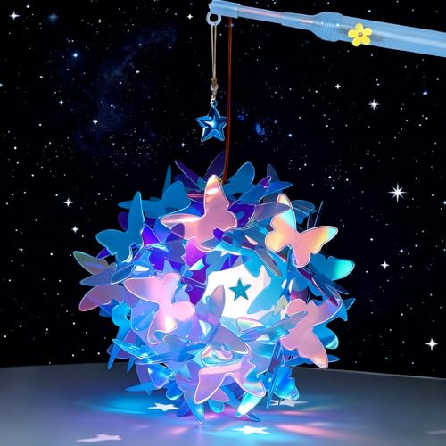 CYJJYZ Lanterne St Martin, Lanterne pour Enfants Portable, Lampion St Martin Multicolore avec Bâton LED, pour St Martin, Halloween, Noël, Anniversaires, Décorations pour Les Fêtes