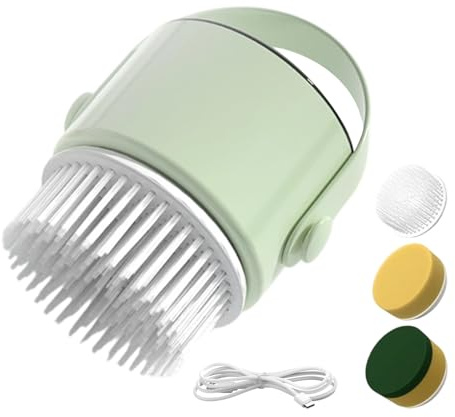 Lnhgh Limpiador eléctrico para ducha | Cepillo potente 1200 mAh recargable | Limpiador automático potente de uso intensivo con 3 cabezales reemplazables | para juntas de ducha y baño