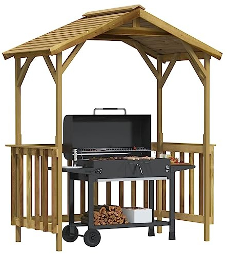 Generico Capanno per Barbecue 163,5x93x210 cm in Pino Impregnato,Casa e Giardino,Prato e Giardino,Vita all'aperto,Strutture da Esterno,Casette da giardino-315390