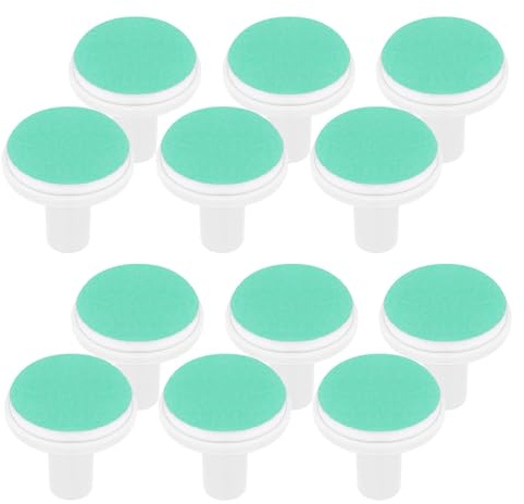 Homoyoyo Accessoires pour Limes à Ongles Bébé, 12 Coussinets de Polissage Verts, Têtes de Rechange pour Coupe-ongles Électrique Garçon et Filles Dès 12 Mois