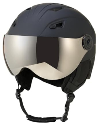 MFMEXUL Casco da, Occhiali da, Senza Cuciture, Ergonomici, Ventilati, con Imbottitura Removibile, Adatti a Uomini E Donne per Sport all'Aria Apert, Nero, M