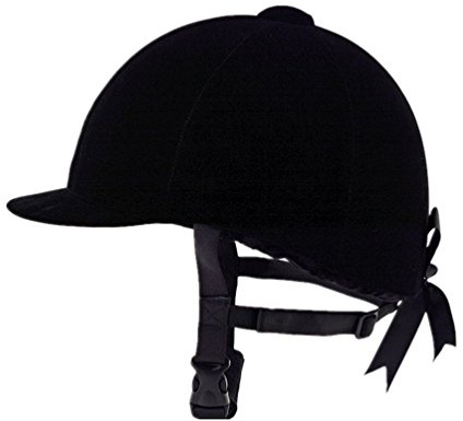 TentHome Comfortable Equestrian Hat Velvet Horse Riding Hats Breathable Riding Helmets Black (56cm)