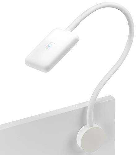 Junker Lighting LED Leseleuchte FIORE Schwanenhalsleuchte mit flexiblem Leuchtenarm und Touchsensor 12 V Caravanleuchte Bettleuchte ohne Trafo