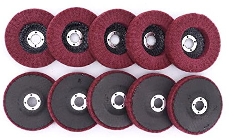 Yuhtech 10 Pcs 4 Zoll 100mm Polierscheibe Polierrad für Edelstahl Winkelschleifer