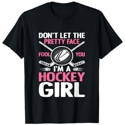 Lustiges Hockey-Mädchen-Spruch Hockeyspieler T-Shirt