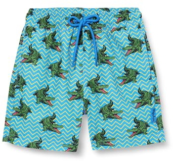Playshoes Badshorts för pojkar, Aquablau krokodiler, 146/152 cm