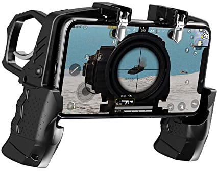 Lazmin112 Controller di Gioco Mobile, Gamepad Wireless, Trigger per Telefono Cellulare con Pulsanti Meccanici, Supporta il Funzionamento a Quattro Dita, per Cellulare IOS Android IOS da