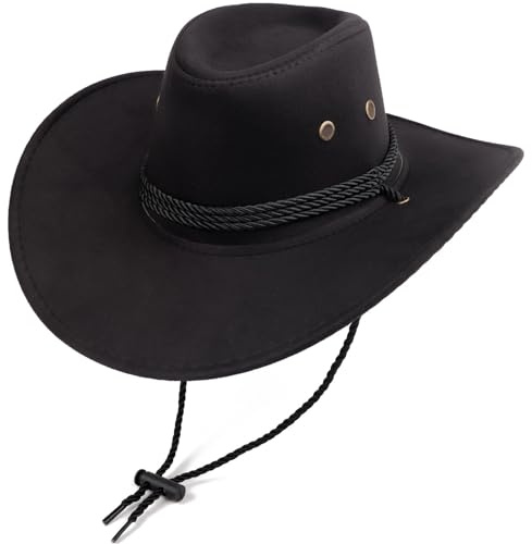 Cowboy Hat, Sun Hat, Western Style Artificial Felt Leather Suede Travel Hat, Outdoor Sunscreen Cover, Party Clothing Set, Travel Outdoor Sunscreen For Men and Women