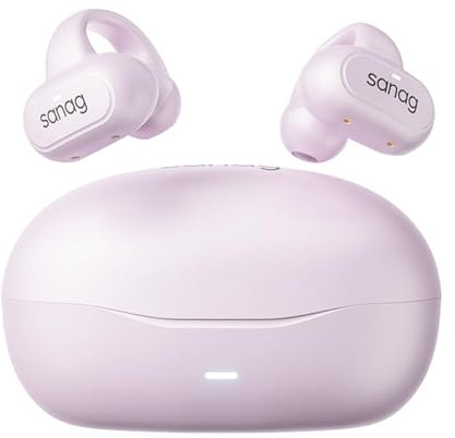 SANAG Z50SPro Auriculares Inalámbricos, Abiertos Bluetooth 5.3 HiFi Estéreo, con 56H de Reproducción, Ajuste Cómodo, Auriculares Deportivos/Senderismo/Vida Diaria, Rosa
