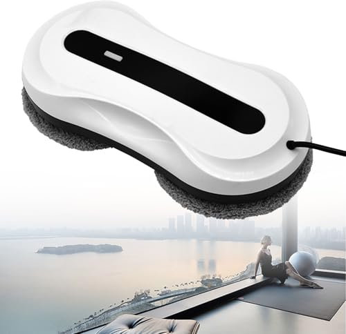 Hydravex Robot lavavetri, Robot Automatico per la Pulizia delle finestre, Aspirapolvere per finestre, Intelligente Anti-Caduta e spegnimento Automatico della Batteria con Telecomando per finestre