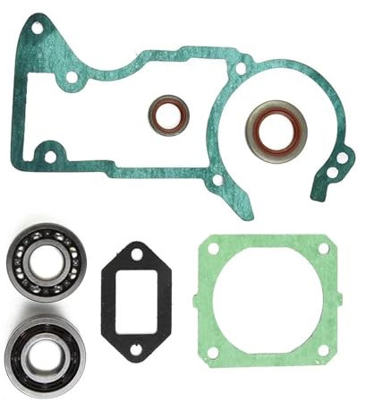 LAVAS Kit de cojinete de cigüeñal RTS for Motosierra Stihl MS440 044, Caja de Junta selladora de manivela, Junta de silenciador de Base de Medio Cilindro