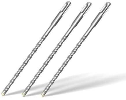 3tlg SDS Plus Bohrer 8 x 210mm,Professionell Betonbohrer mit 4 Hartmetall Schneiden,Hammerbohrer Für Beton,Stein