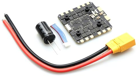 Sunydog Mini Controlador de Vuelo F722 de Grado Industrial con 80A ESC 4 en 1 para Aficionados a Las Carreras Quadcopter FPV (Negro #-2)