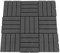 Outsunny Caillebotis - Dalles terrasse - Lot de 9 - emboîtables, Installation très Simple - Petits Carreaux Composite Plastique Imitation Bois Noir