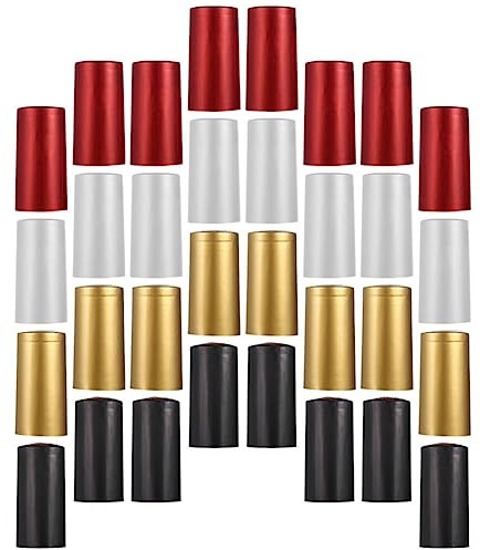 BESTonZON Wine Bottle Heat Shrink Caps 200 PCS Assorted Colours PVC Seal Wraps for Home Winemaking & Wineries – T-Shape Cork Stopper Covers