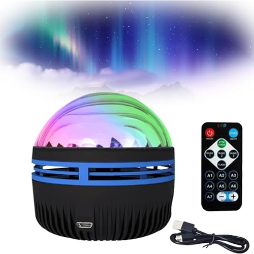 HOIDOKLY 2 in 1 Northern Lights and Ocean Wave Projector, Starlight Projector with Remote Control, LED Starry Sky Projector, Rechargeable Projector Night Light for Bedroom (Northern Lights)