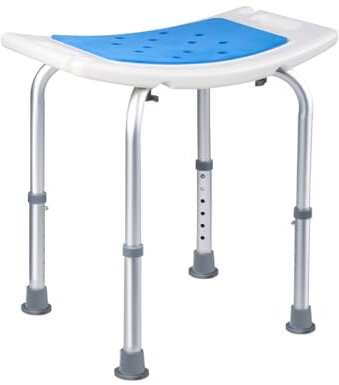 Fabulcozy Tabouret de Douche Antidérapant Siège de Douche Hauteur Réglable 39-52 cm Chaise de Douche 136kg Aide à la Douche