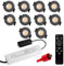 S-Polytec PREMIUM Mini LED- Einbauspots Warmweiss 3.000K, DIMMBAR, IP65, FUNK 3W Einbaustrahler Terrassenüberdachung, Bad, Sauna mit Fernbedienung (ANTHRAZIT, 10x LED-SET)