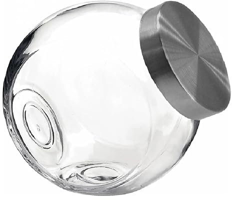 Barattolo in Vetro Grande da 3 Litri con Tappo a Vite Antisfiatoporta Biscotti Dolci caramelle alimenti secchi Snack