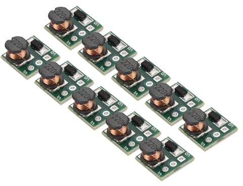 sourcing map DC-DC Boost Converter Voltage Regulator Step Up Module Mini Module 0.9-5V to 5V 0.48A for Power Adjustment Power Transformers 10 Pcs