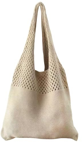 GWAWG Sac de Plage Femme, Grand Sac Cabas Crochet Bohème, Sacs Paille, Sac Piscine Léger Style Vintage pour Vacances, Plage, Shopping, Voyage, Été