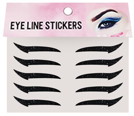 xowwyue Adesivi Occhi Effetto Eyeliner,Cerotti Trucco Effetto Ombrello e Ciglia - Adesivi Naturali Impermeabili 10 Pezzi Patch Trucco Per Donne Ragazze Performanti