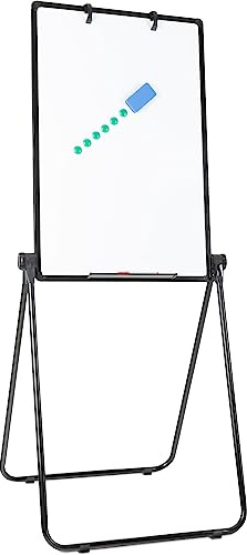 Stagecaptain WBB-9060 Whiteboard - Magnetisch, beidseitig beschreibbar - Fläche: 58 x 88 cm - Trocken abwischbar - Höhe und Neigung frei einstellbar - Inkl. Markern, Magneten und Schwamm - Weiß