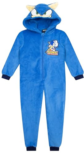 Sonic The Hedgehog Pijama Entero Pijama Niño Entero Sonic | Juegos Onesies | Azul 6-7 años